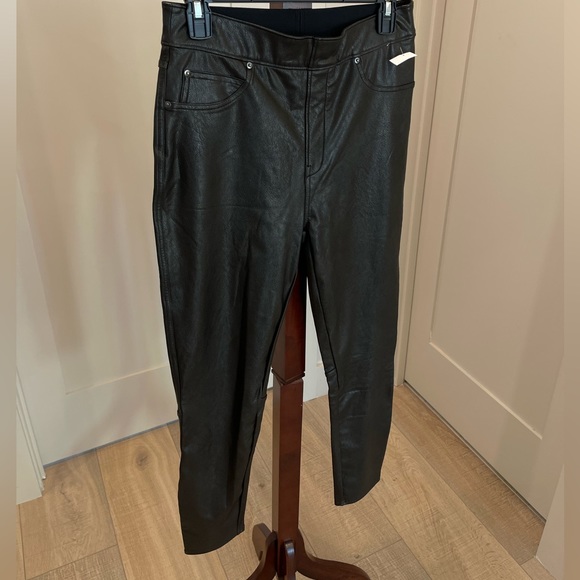SPANX Faux Leather Ankle Skinny Pants in Black Size L - Picture 5 of 14